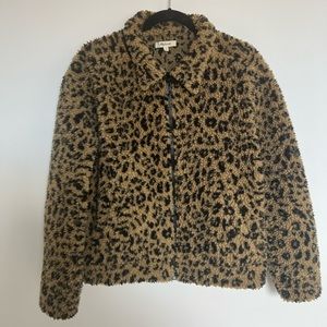 MADEWELL CHEETAH SHERPA COAT